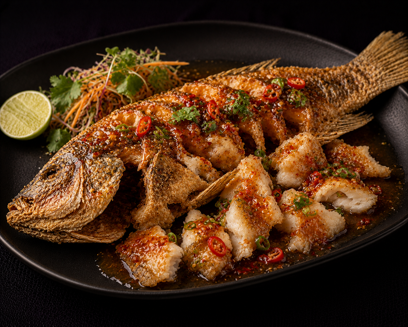 Fried Fish with Thai Sauce (600g)